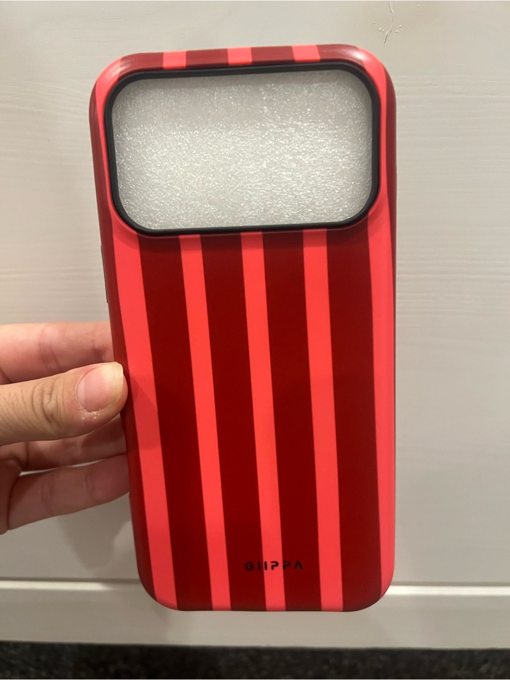Red Stripe Protective iPhone 18 pro max Case - Red